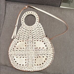 Patricia Nash Cream Woven Shoulder Bag